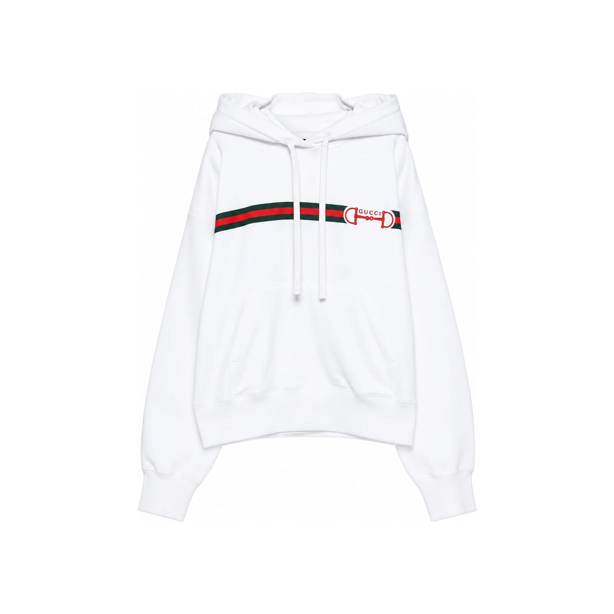 GUCCI Black Cotton Logo Print Hoodie for Women