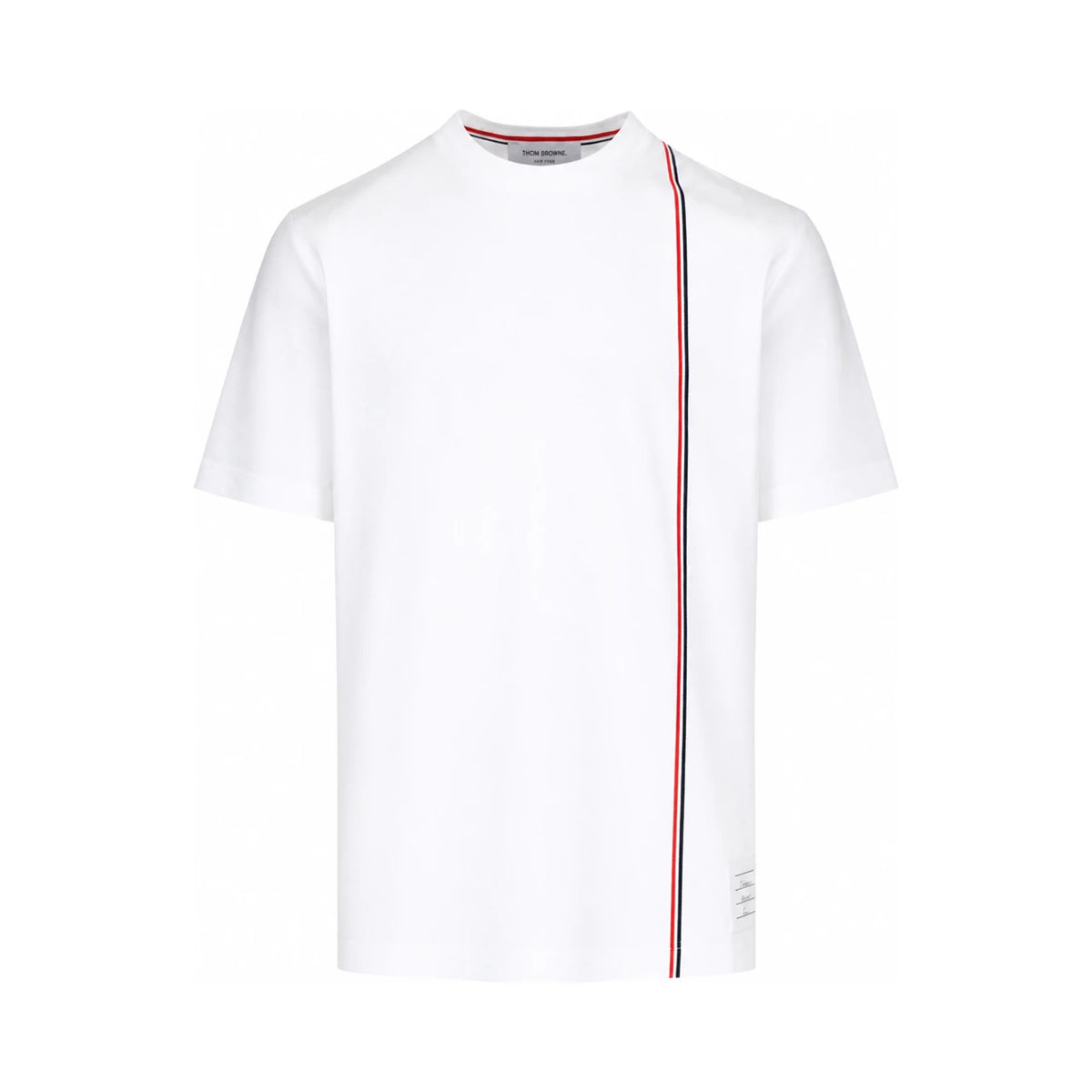 THOM BROWNE RWB Stripe T-Shirt Men’s Navy Cotton Crewneck MJS252A
