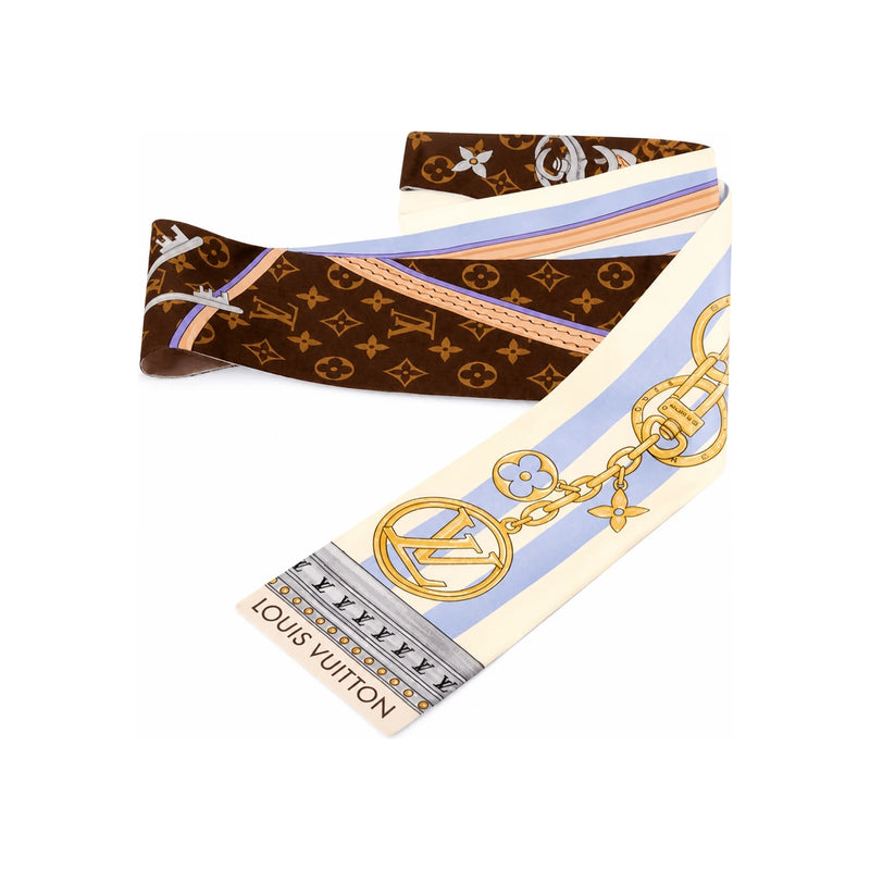 Louis Vuitton Brown Strap And Trunk Bandeau Scarf