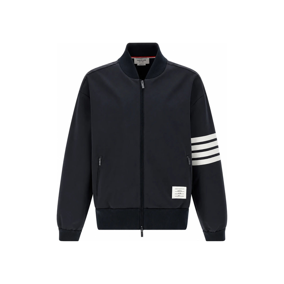 THOM BROWNE Men's Navy 4-Bar Tech Bomber Jacket
