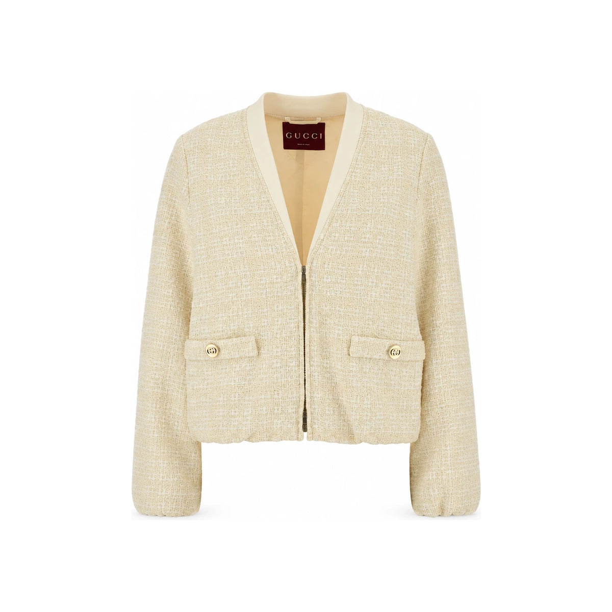 GUCCI Beige Wool Blend Tailored Jacket
