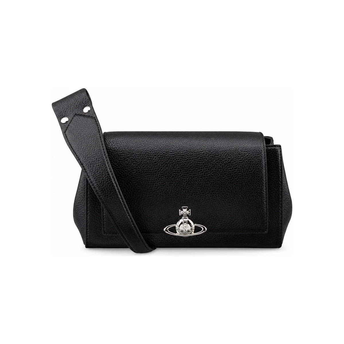 Vivienne Westwood Hazel Medium Shoulder Bag Black Leather