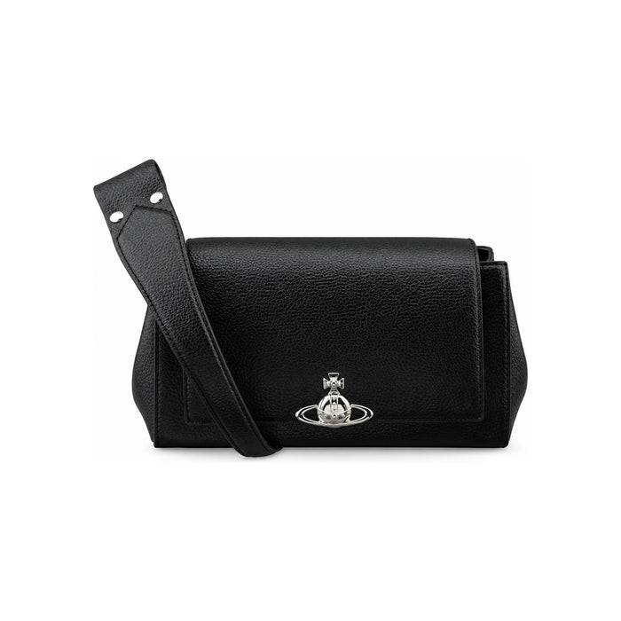 Vivienne Westwood Hazel Medium Shoulder Bag Black Leather