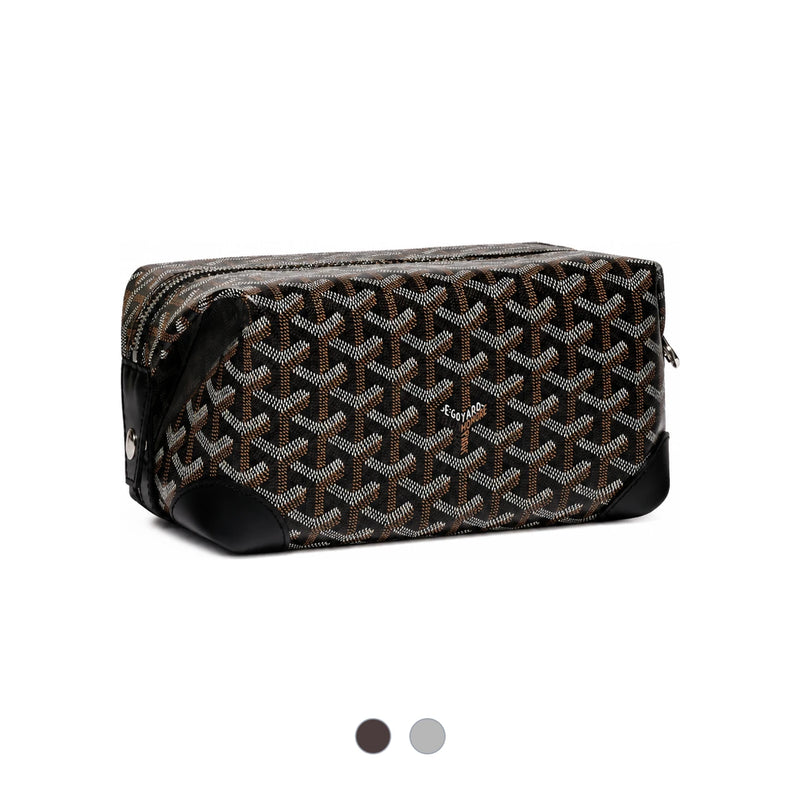 GOYARD Black Gray Boeing 25 Toiletry Pouch