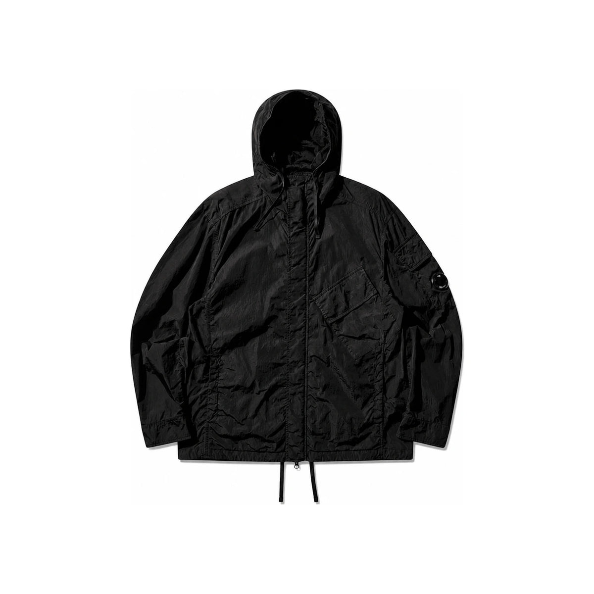 CP Company Moss Gray Lens Badge Chrome-R Hooded Overshirt 20CMOS058A 005904G 610