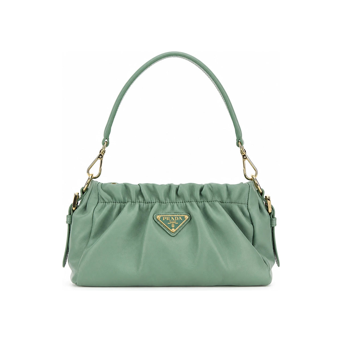 PRADA Black Leather Shoulder Bag
