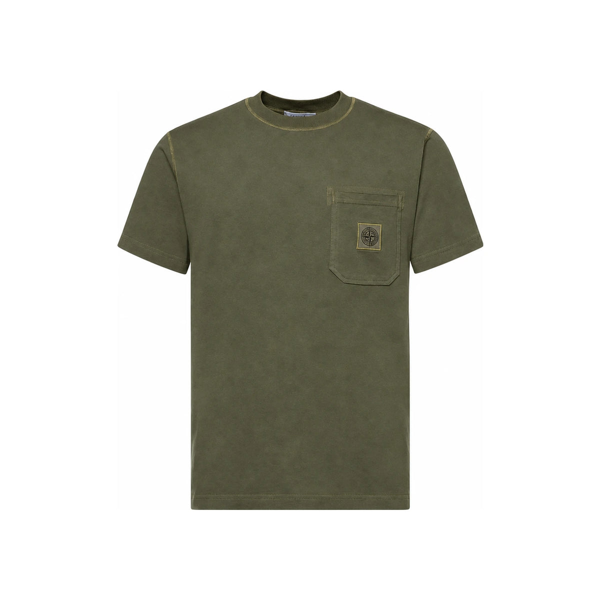 STONE ISLAND Logo Patch Pocket Short Sleeve T-Shirt Gray Men