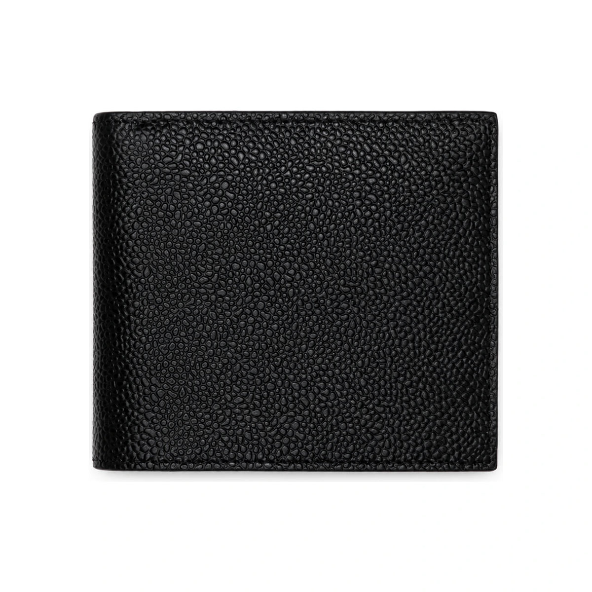 THOM BROWNE Pebble Grain Leather Tricolor Tab Bifold Wallet