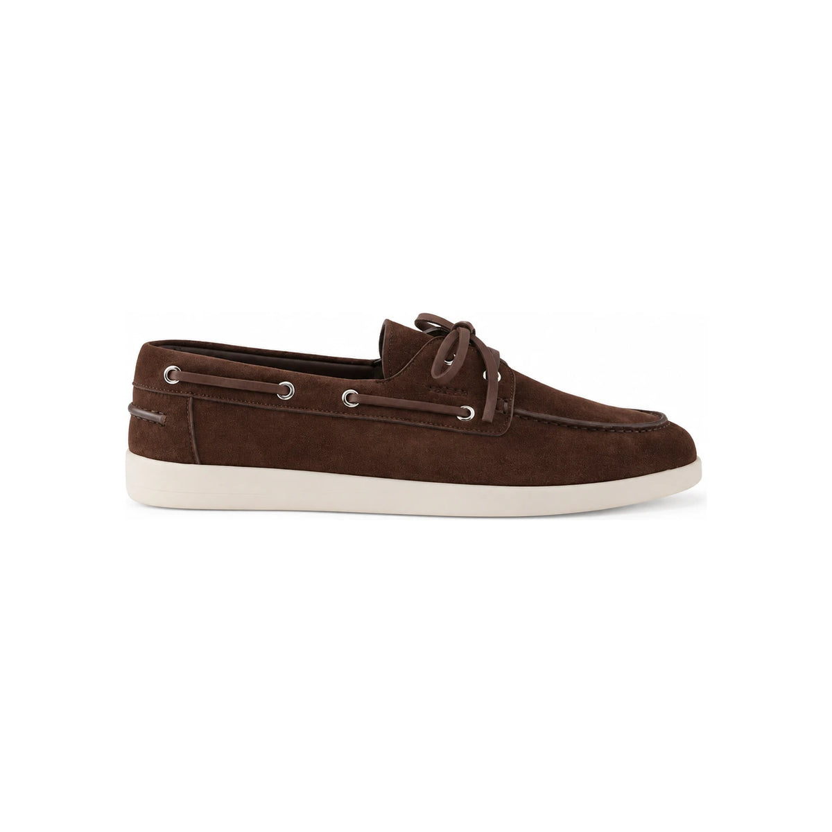 PRADA Suede Boat Loafers with Logo Men’s Shoes 2EG503 103 F0003