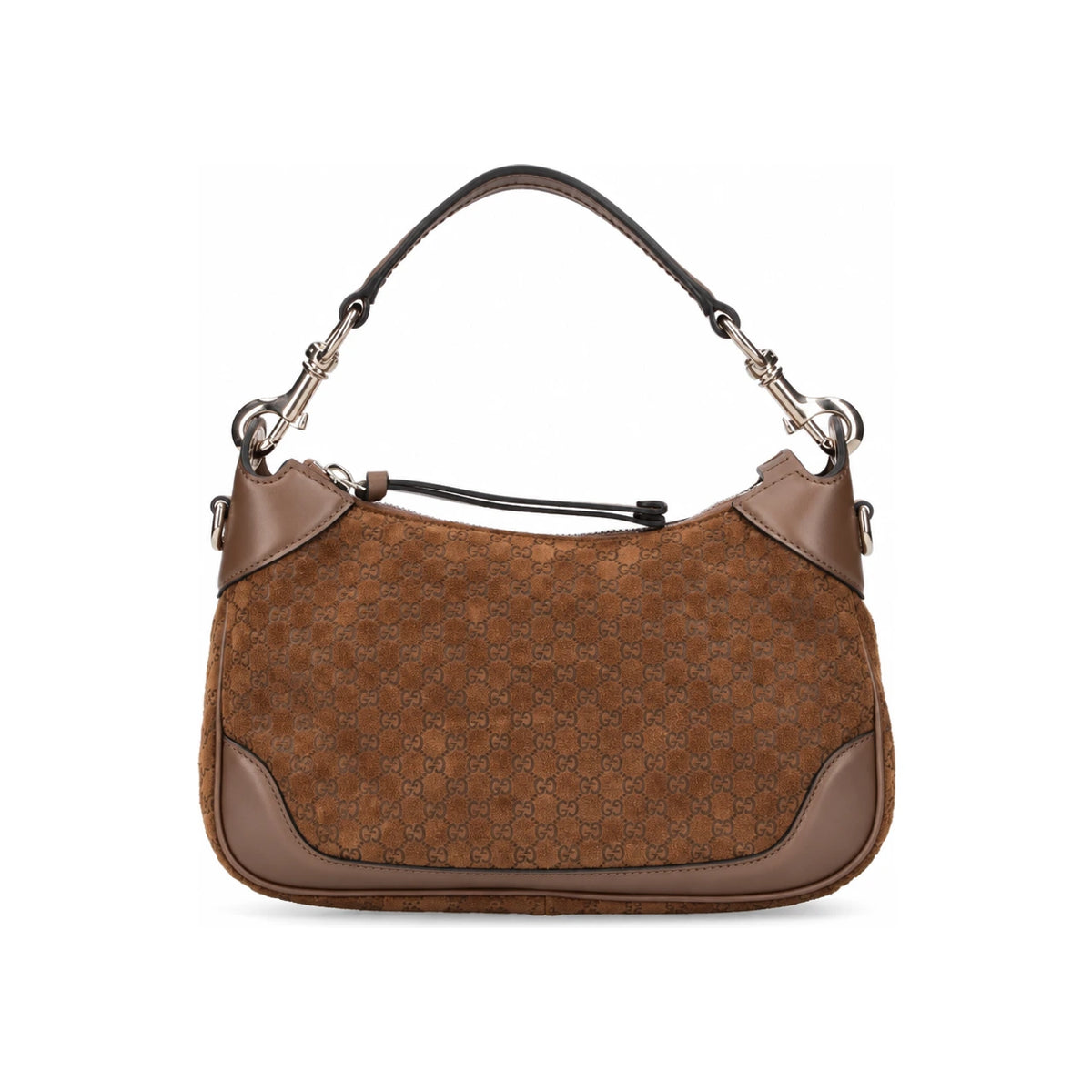GUCCI Leather Shoulder Bag Brown