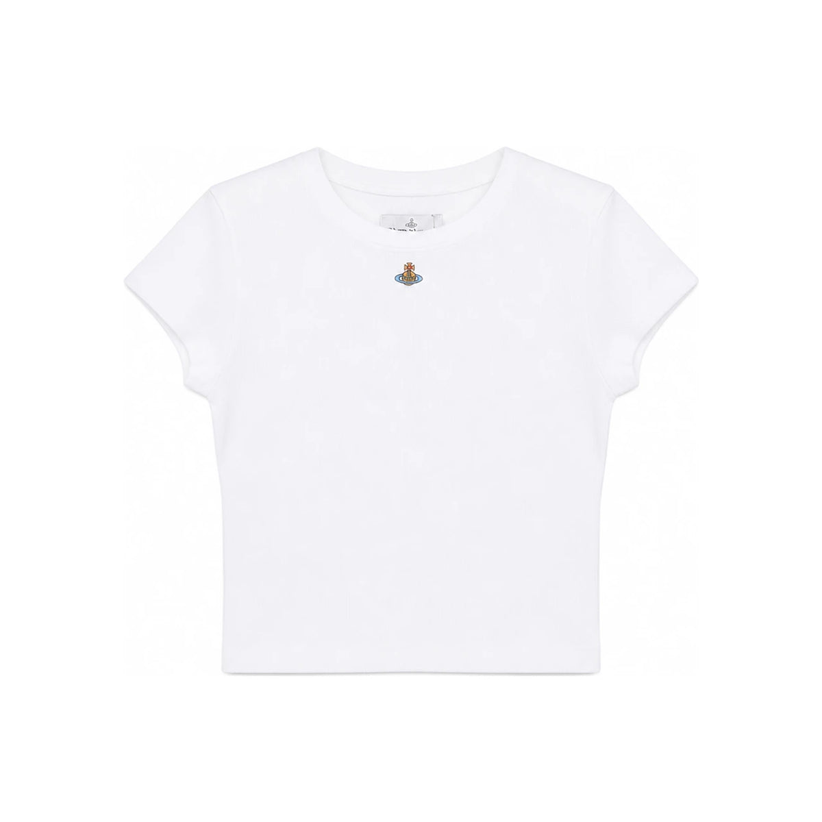 Vivienne Westwood White ORB Embroidered Baby Peru T-Shirt