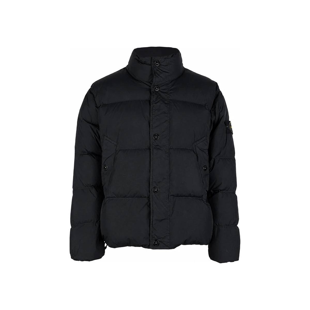 STONE ISLAND Black Nylon Down Jacket