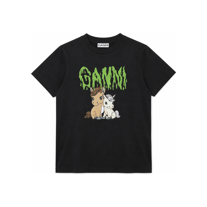 GANNI Women’s Basic Cotton Jersey T-Shirt A1050048 252