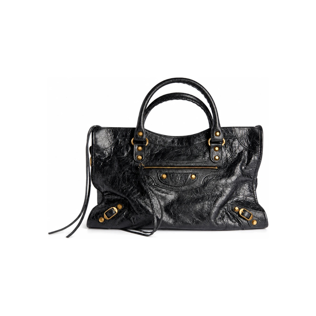 BALENCIAGA Le City Medium Tote Bag Black Leather Handbag