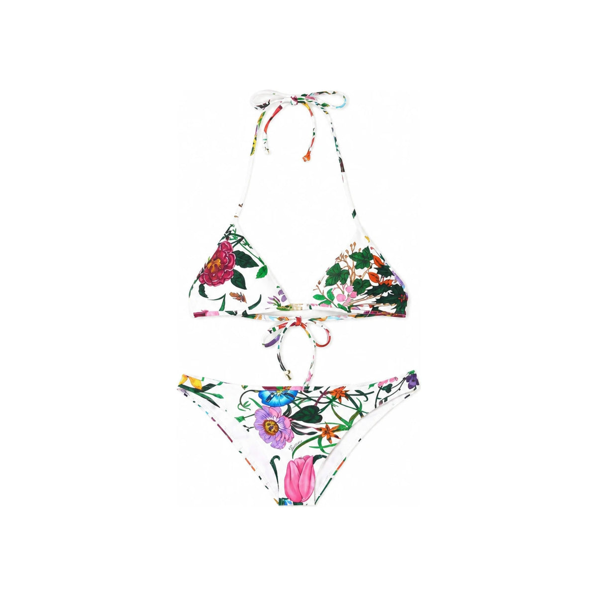 GUCCI Pink Logo Bikini Set Swimwear