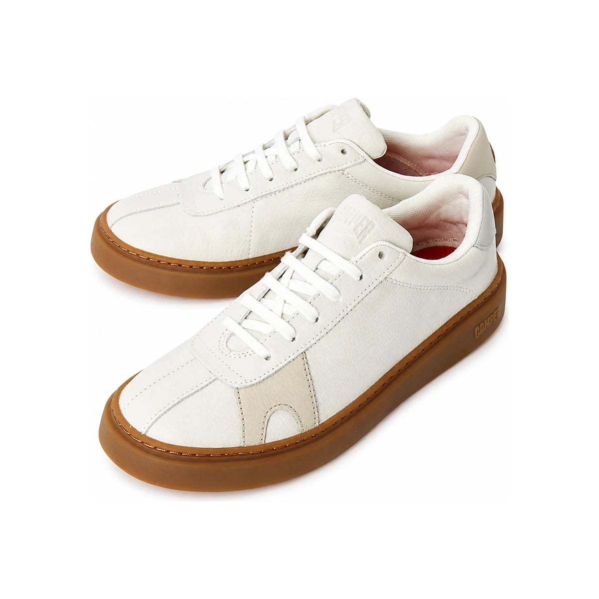 Camper TWINS Men’s Leather Low-Top Sneakers Black