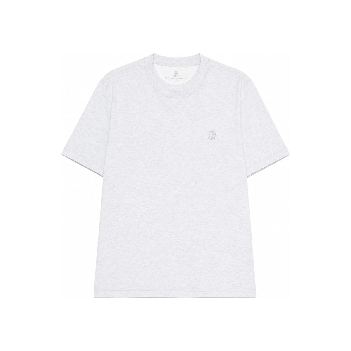 Brunello Cucinelli Men's Short Sleeve Logo Embroidered T-Shirt