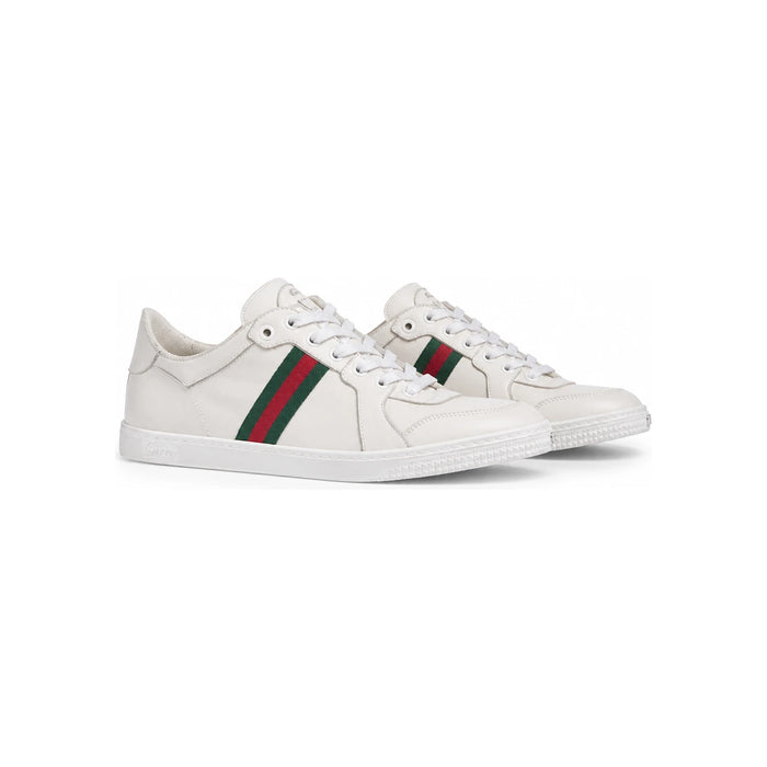 GUCCI Stretch Low-Top Sneakers White Leather Women’s