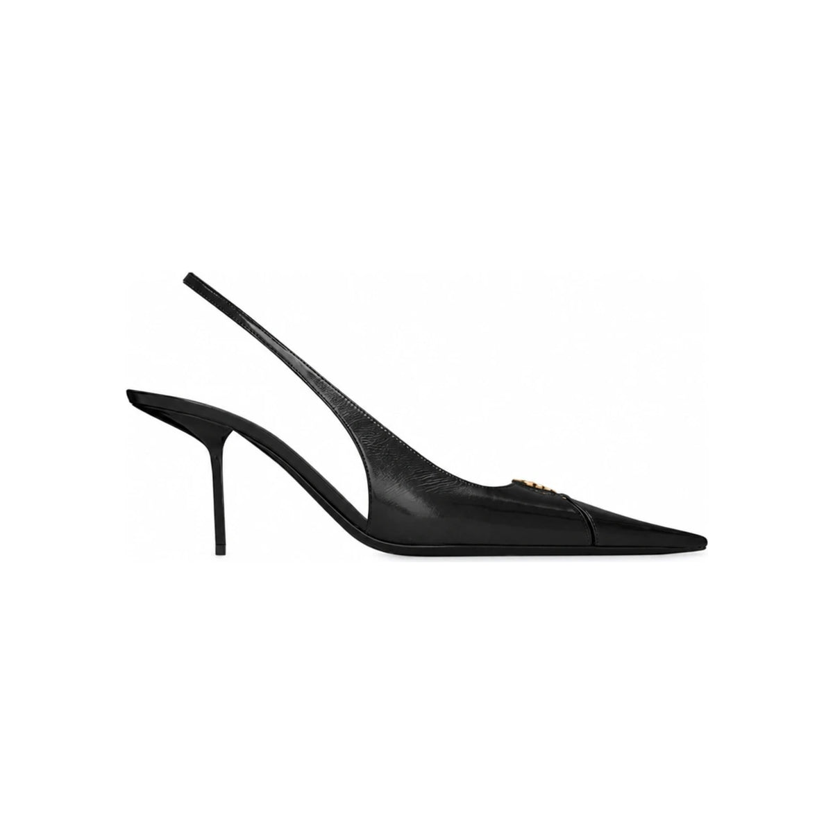 Saint Laurent Black Leather Pumps Heels 858966 AAEHI 1000 BLACK DOM