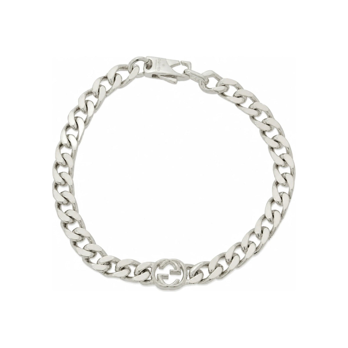GUCCI Interlocking G Silver Bracelet