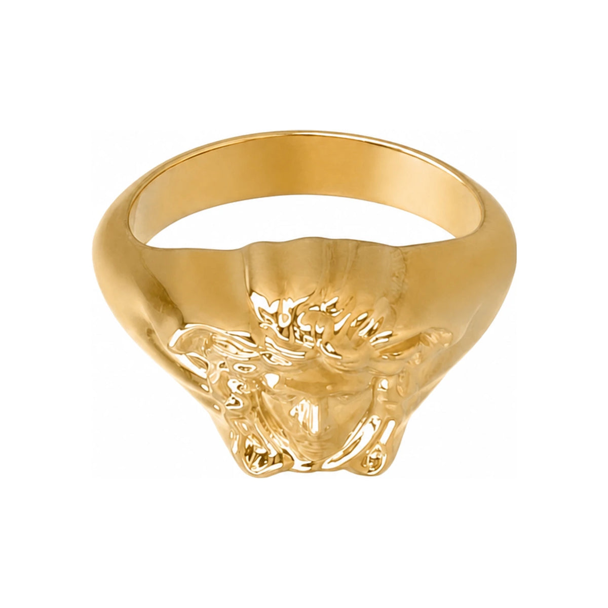 Versace Unisex Ring Fashion Jewelry Silver-Tone 1022770 1A00620 3J000