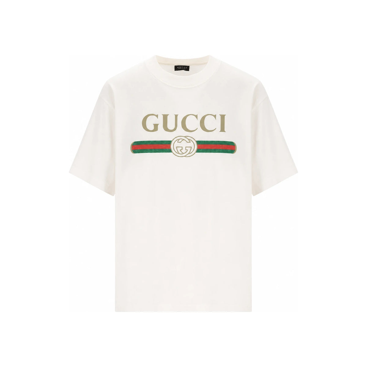 GUCCI Short Sleeve Cotton T-Shirt White Women’s