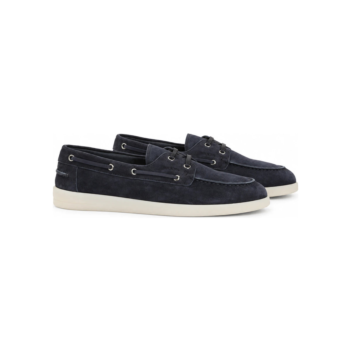 PRADA Black Leather Loafer Men's Shoes