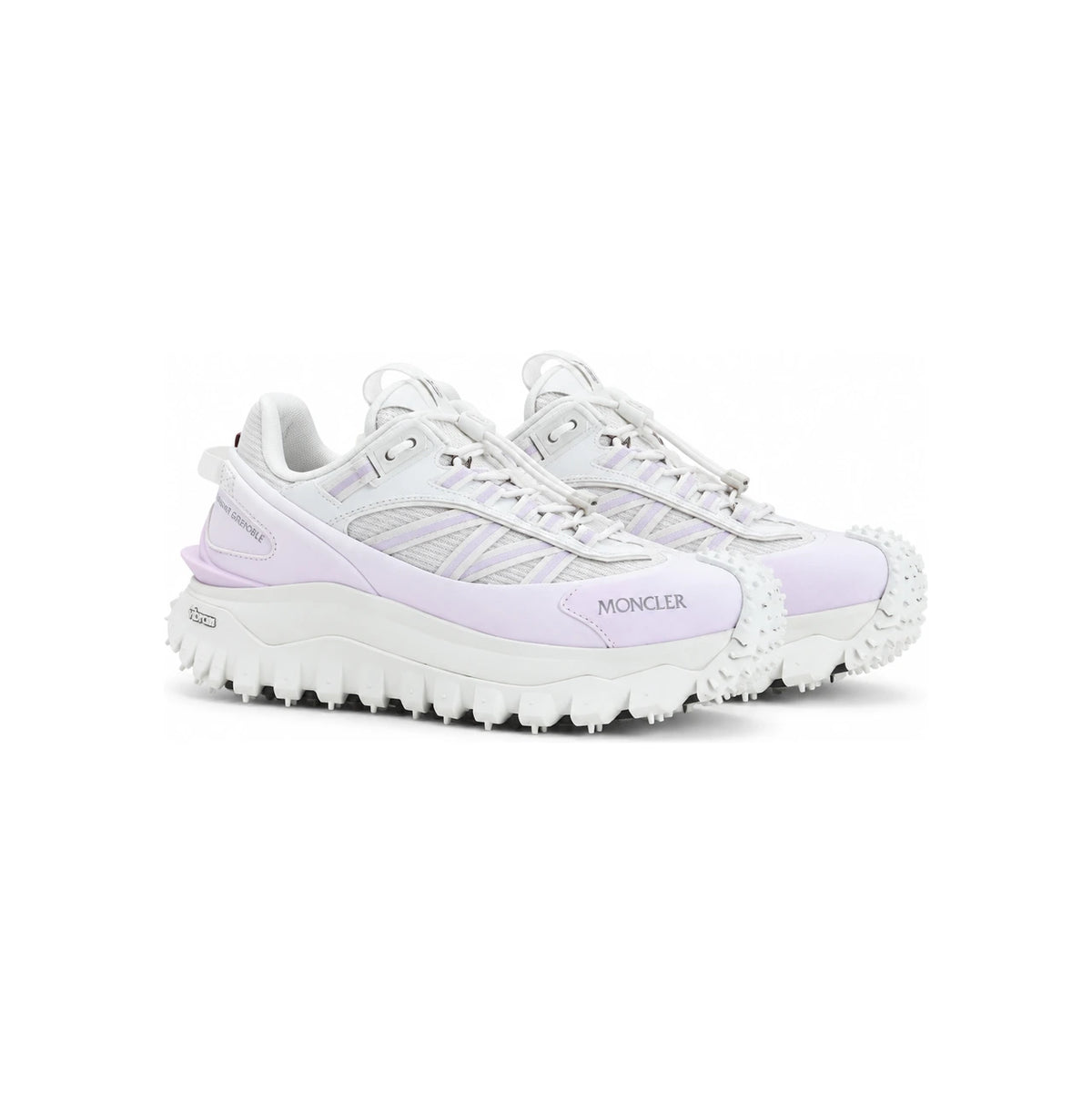 Moncler White Leather Low-Top Sneakers