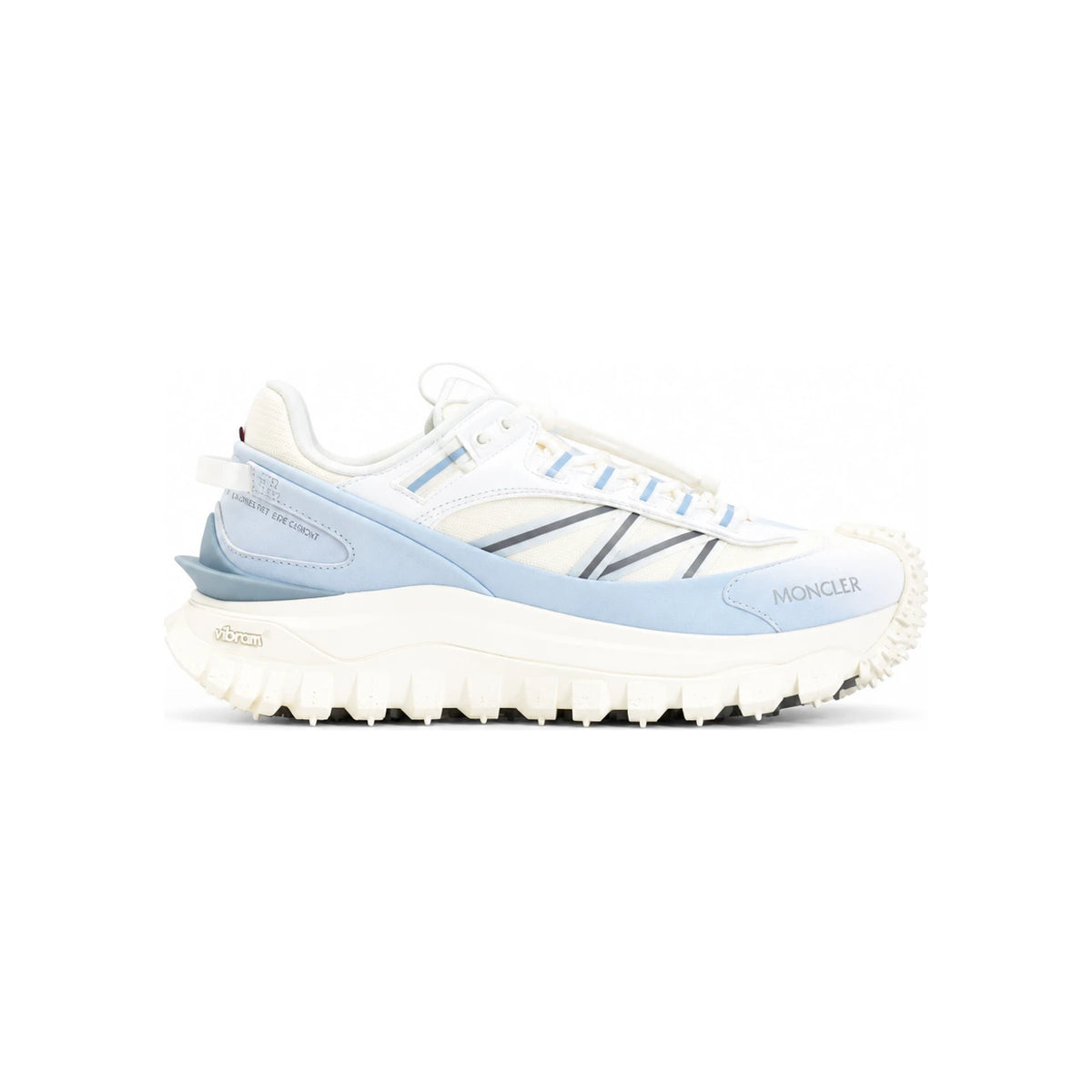 Moncler White Leather Low-Top Sneakers for Men