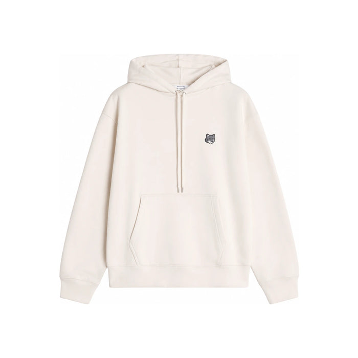 Maison Kitsune Fox Head Logo Men’s Hoodie Gray Cotton