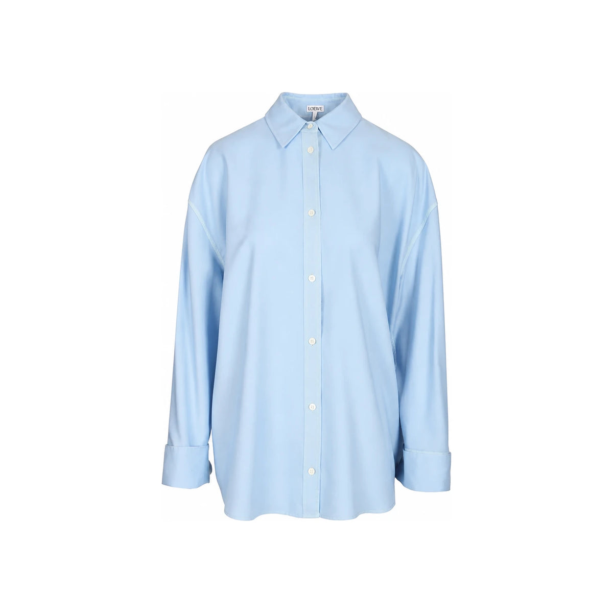 LOEWE Blue Cotton Button-Up Shirt S359 Y05XF7 5100