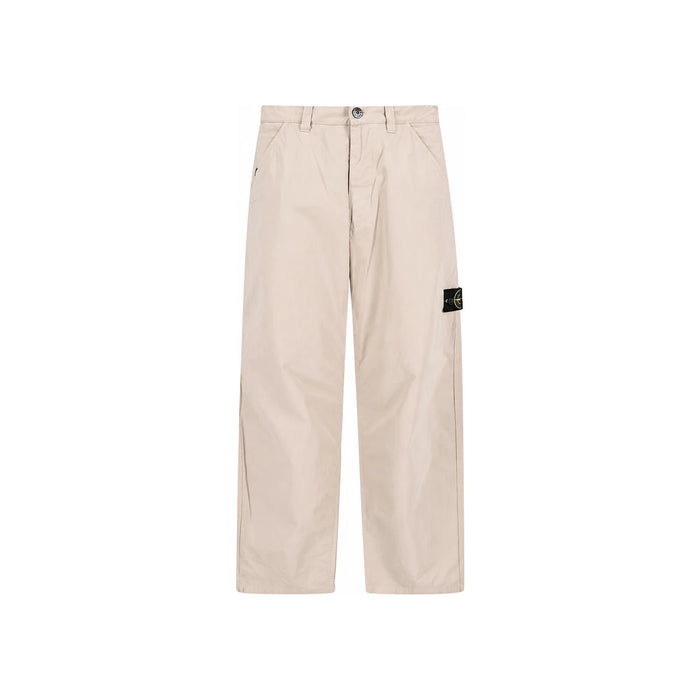 STONE ISLAND Mercerised Cotton Ripstop Chino Pants Black Men