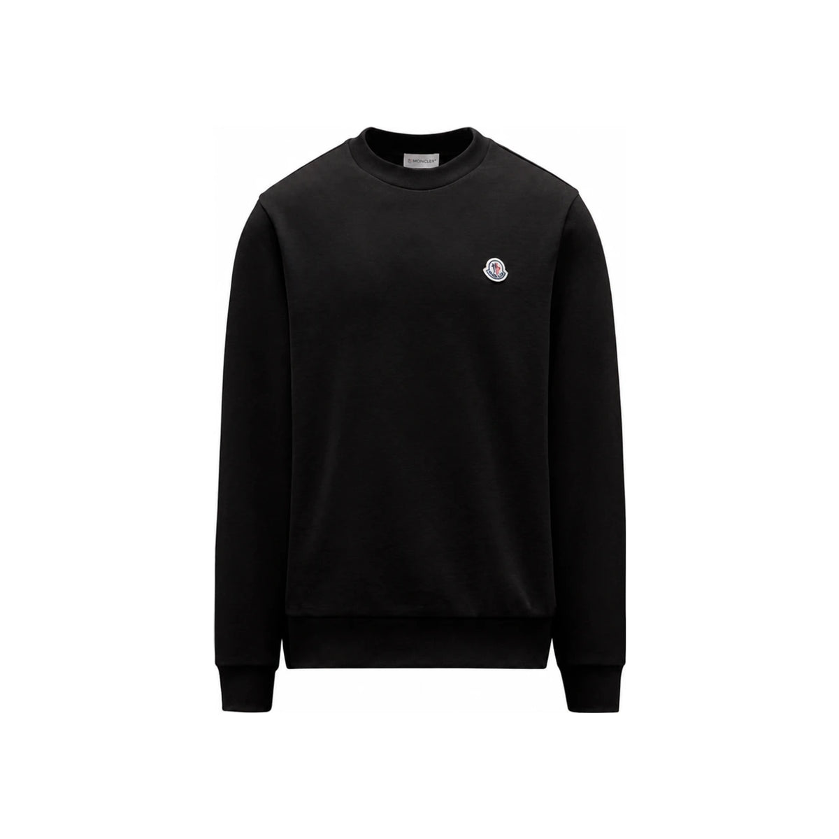 Moncler Men's Logo Patch Cotton Crewneck Sweatshirt 8G00051 809KR 999