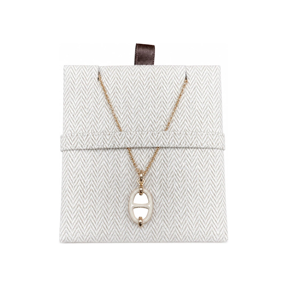 HERMES Rose Gold Mini Chaine d’Ancre Maillon Necklace