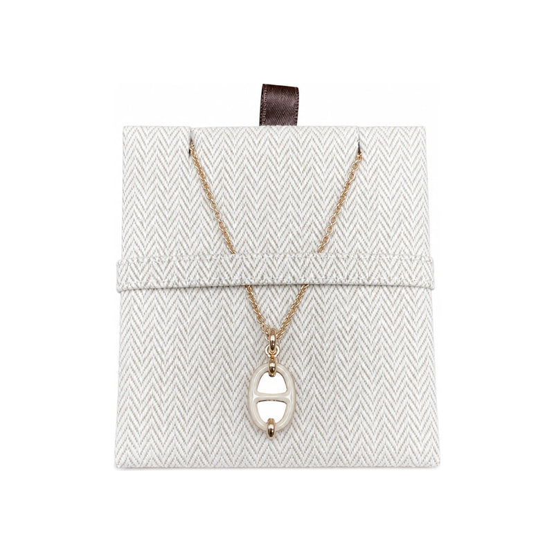 HERMES Rose Gold Mini Chaine d’Ancre Maillon Necklace