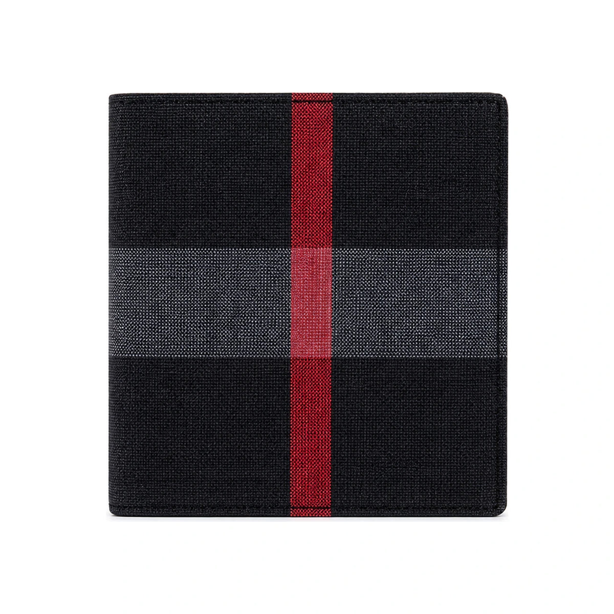BURBERRY Canvas Check Bifold Wallet Navy Men’s