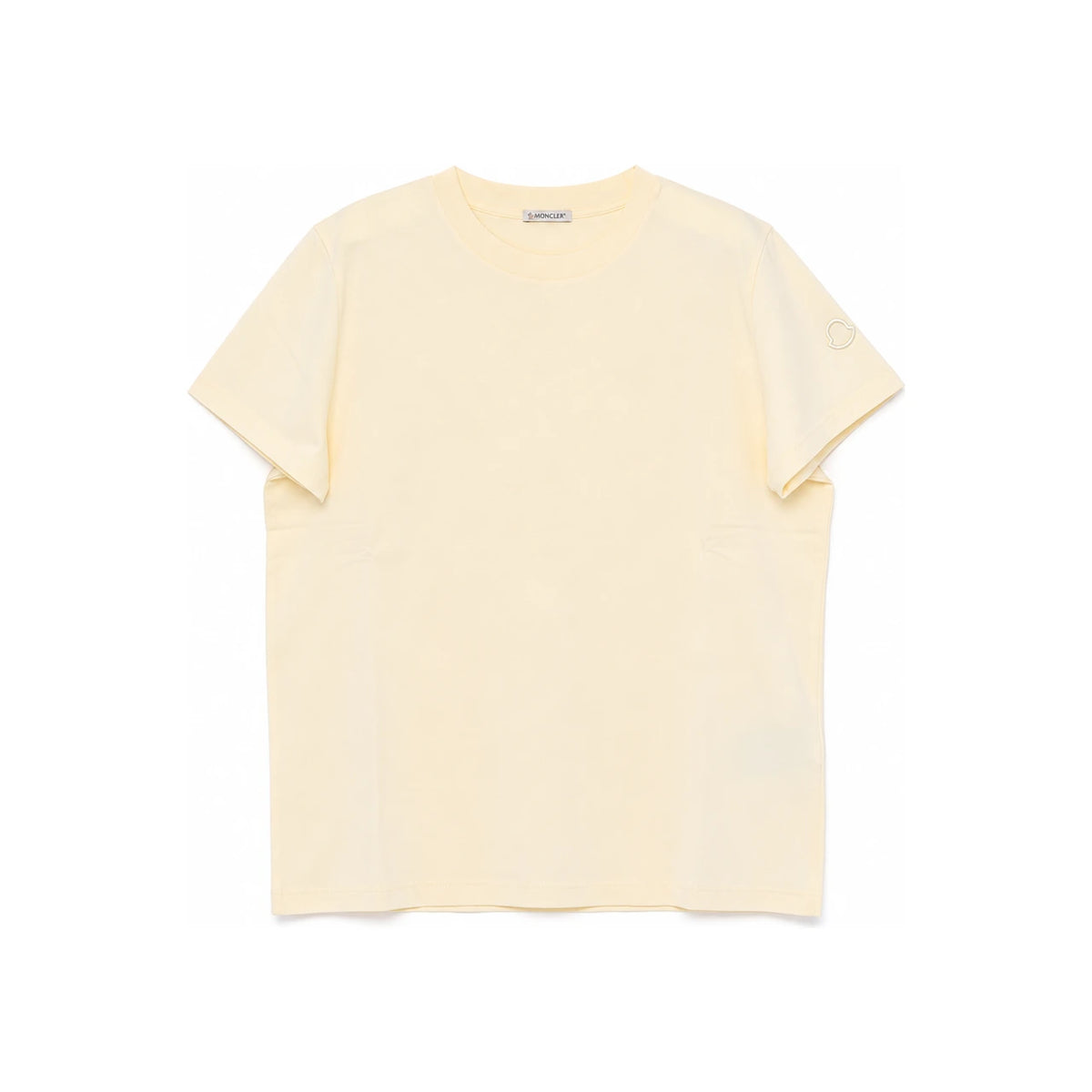 Moncler Embroidered Logo Cotton T-Shirt White 8C00029 89AUO 034