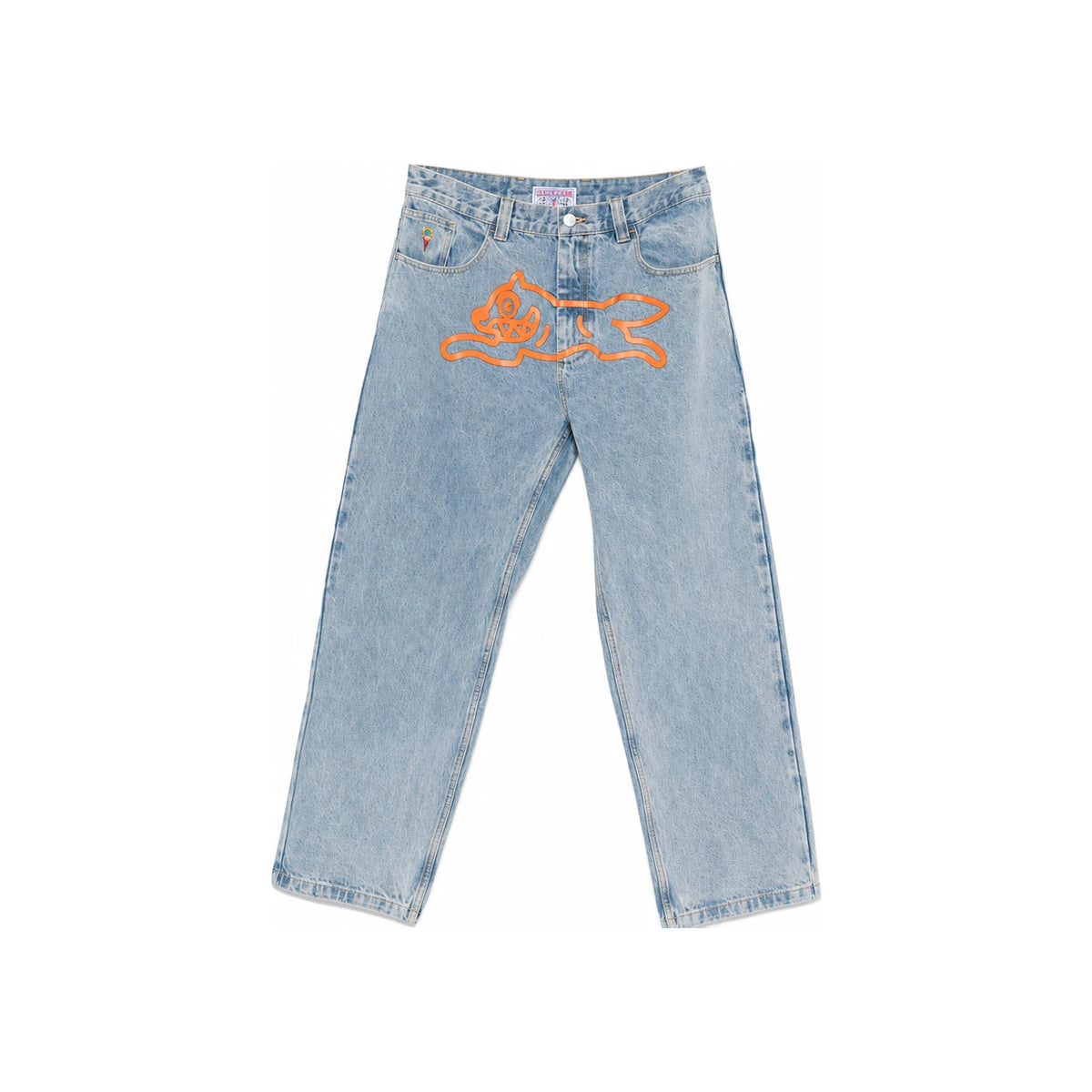 ICECREAM Heavy Wash Blue Denim Pants for Men