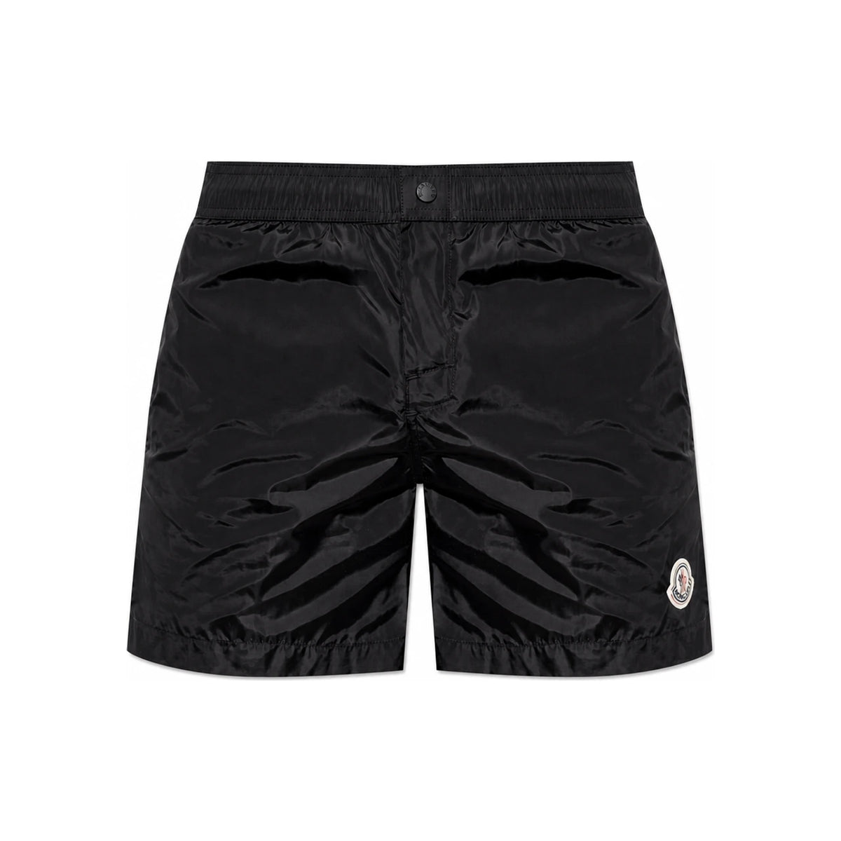 Moncler Men's Logo Patch Elastic Swim Shorts Black 2C00005 599JK 999