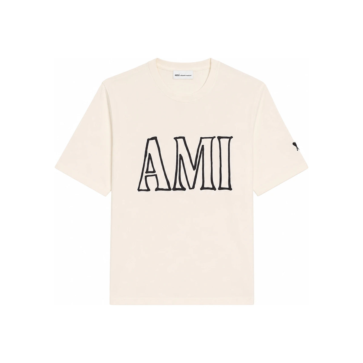 AMI Unisex Short Sleeve T-Shirt White Cotton Top