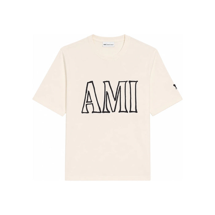 AMI Unisex Short Sleeve T-Shirt White Cotton Top