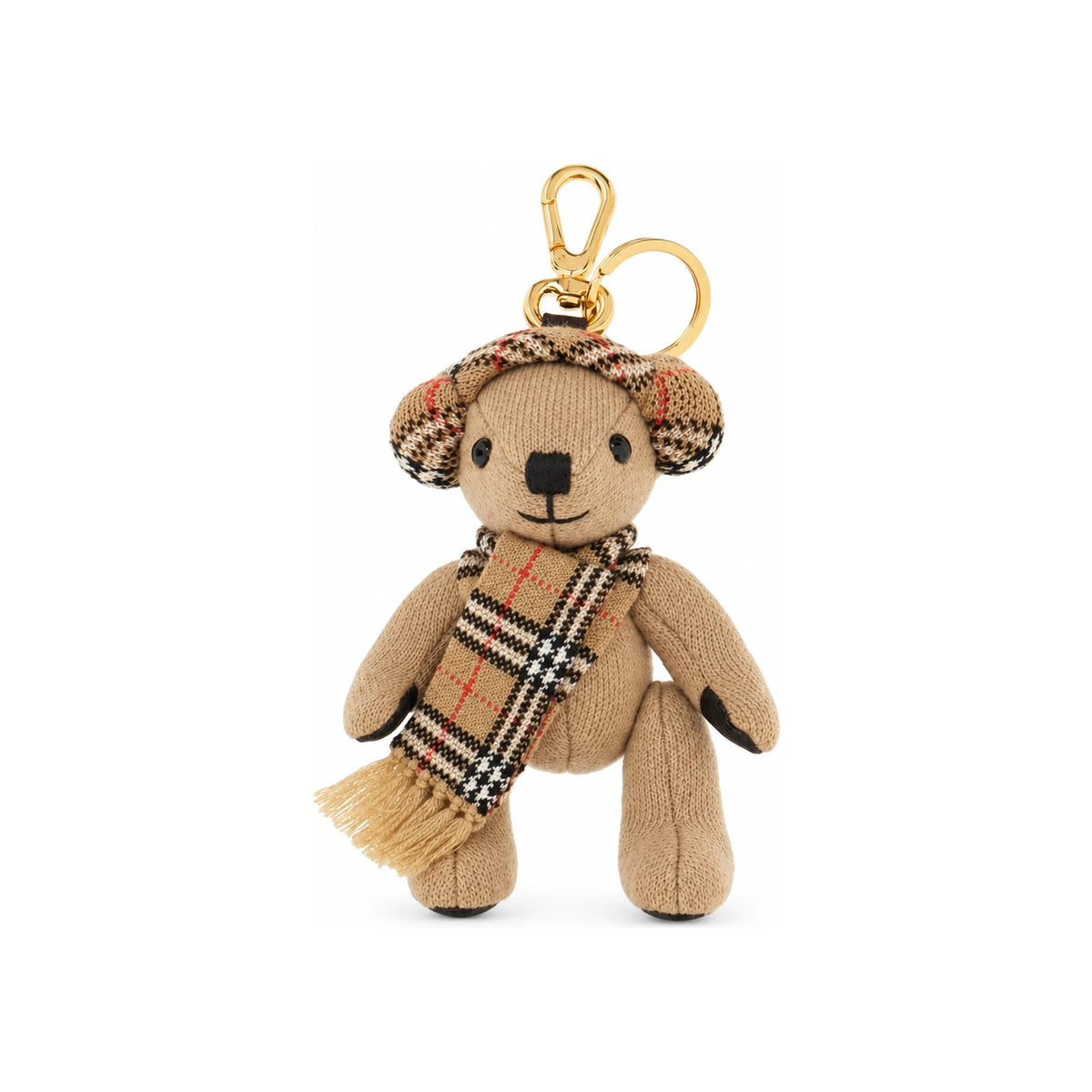 BURBERRY Leather Check Keyring
