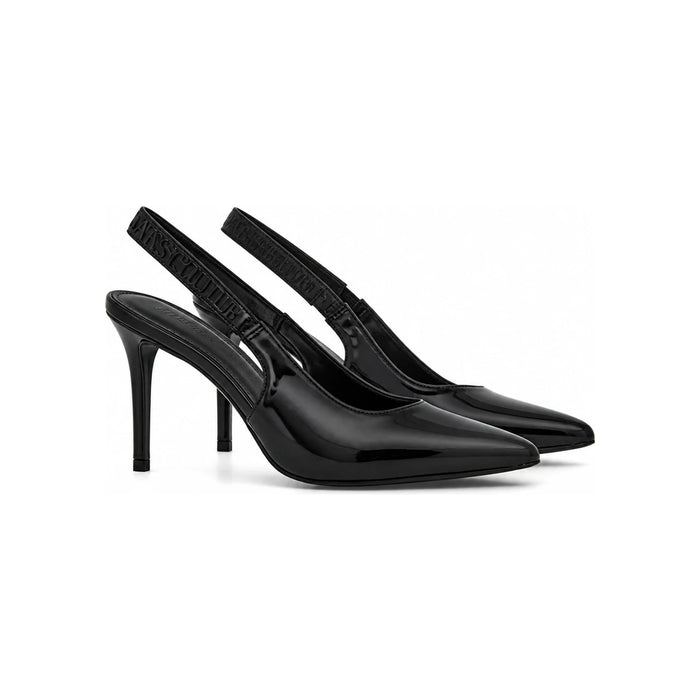 Versace Black Leather Pump Heels 80VA3S52ZS859899 BLACK DOM