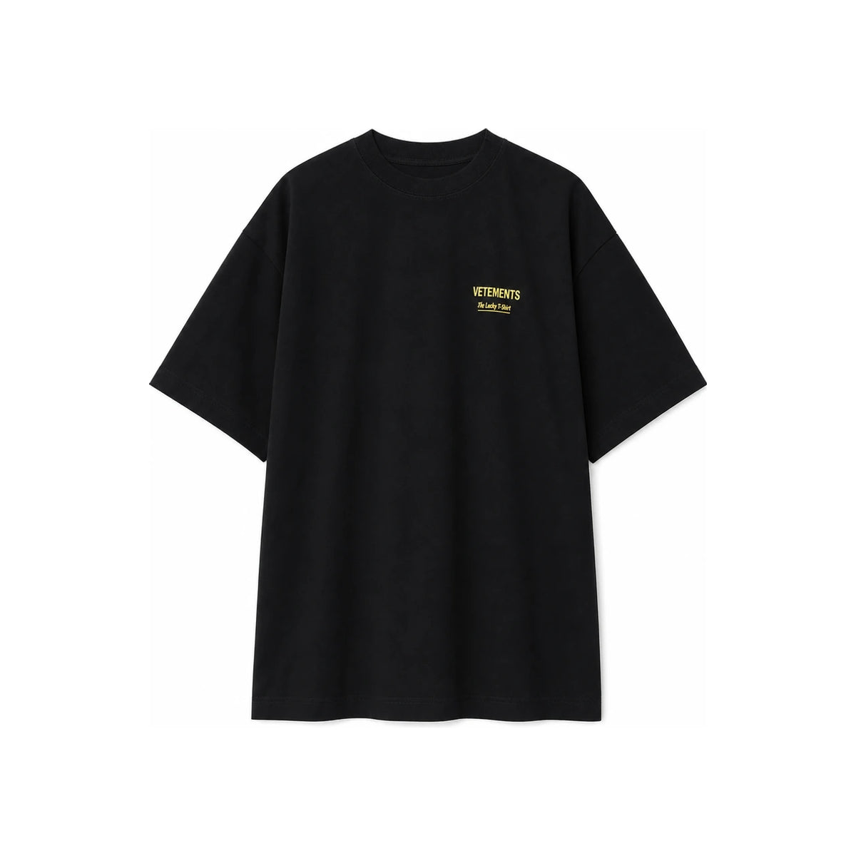 Vetements Black Chest Logo Print Short Sleeve T-Shirt