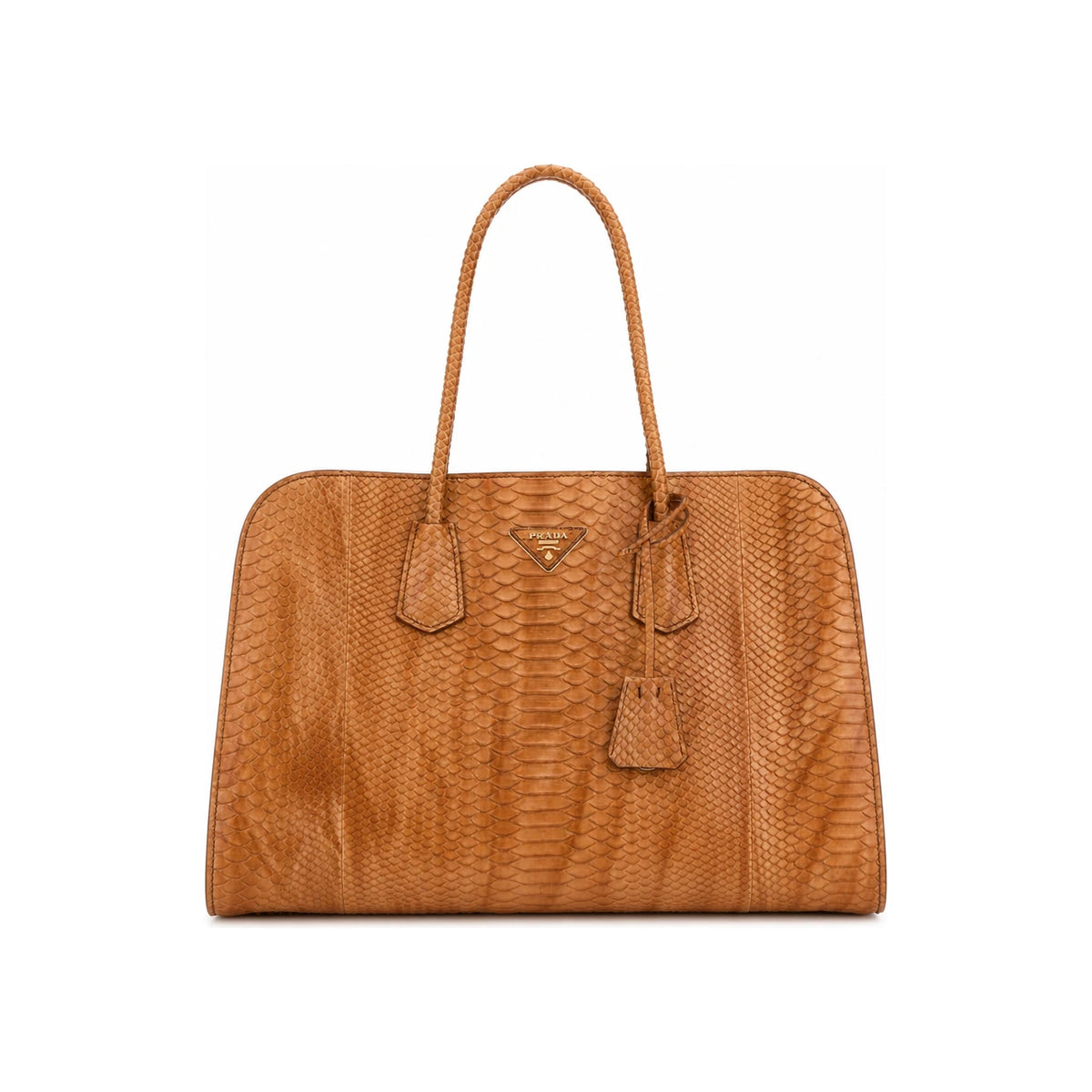 PRADA Black Leather Tote Bag