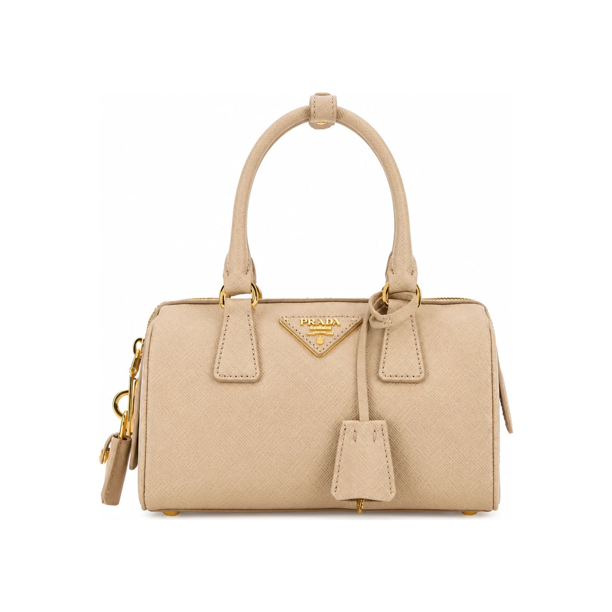 PRADA Leather Tote Bag Beige