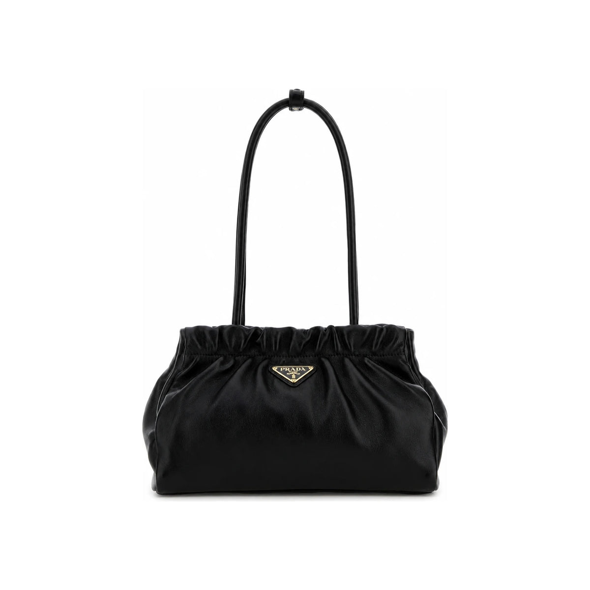 PRADA Black Leather Shoulder Bag