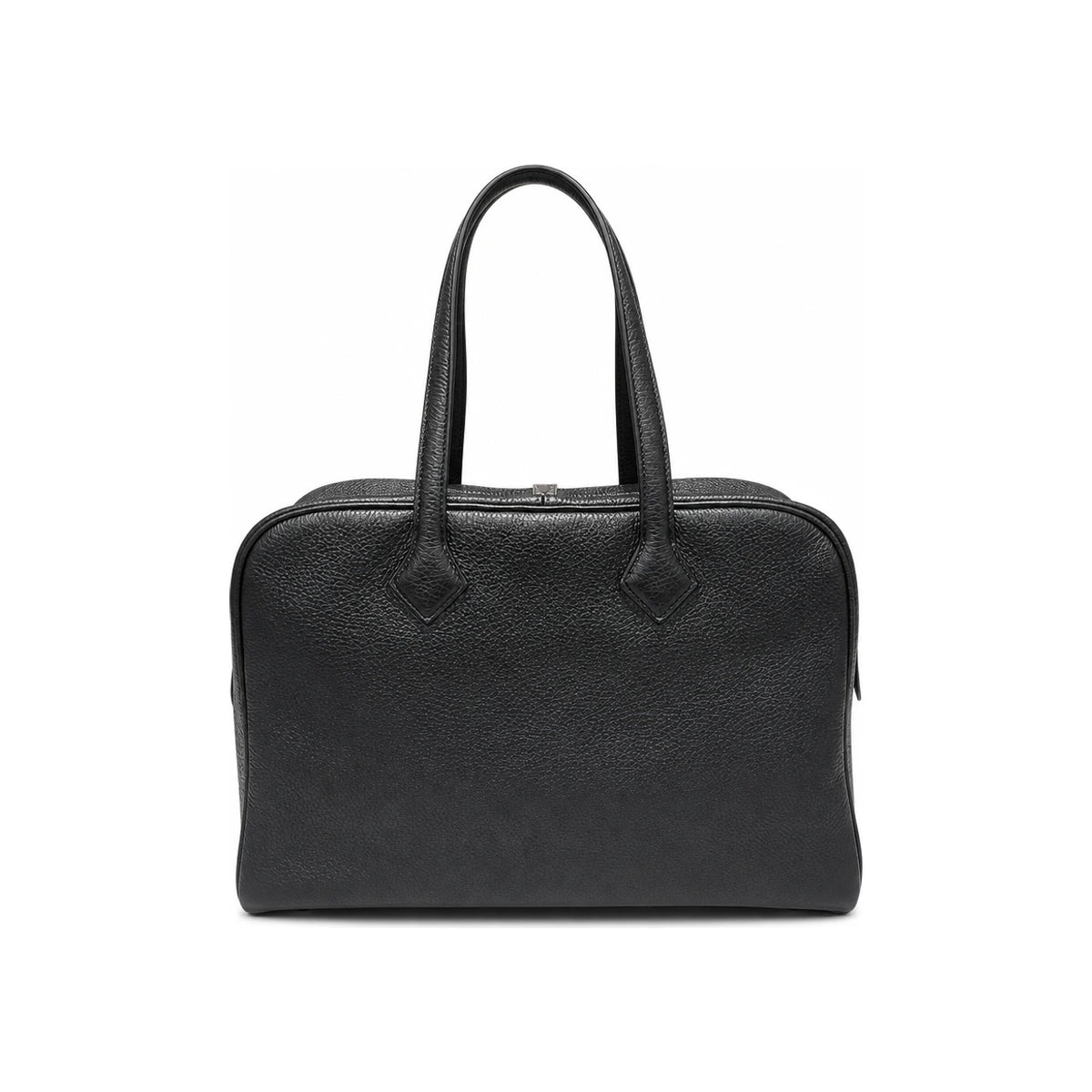 HERMES Victoria II Travel 35 Tote Bag Black Palladium Hardware