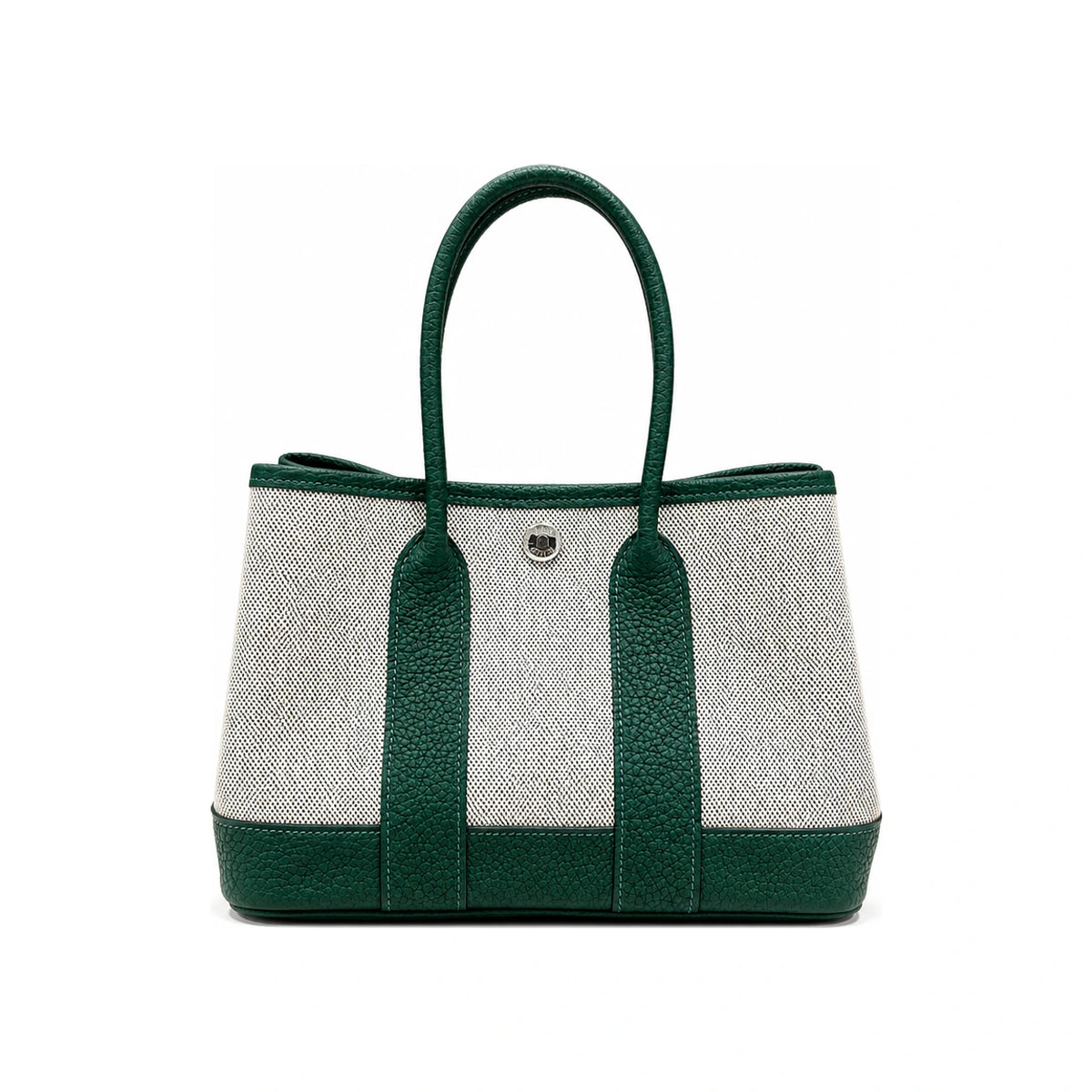 HERMES Mini Garden Party 23 Tote Bag Neo Ecru Vert Moyen