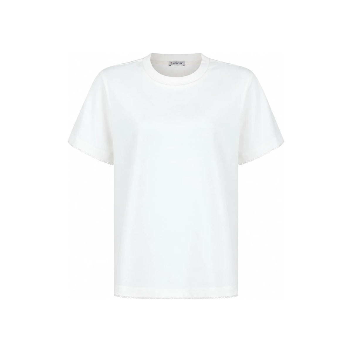 Moncler White Short Sleeve Cotton T-Shirt